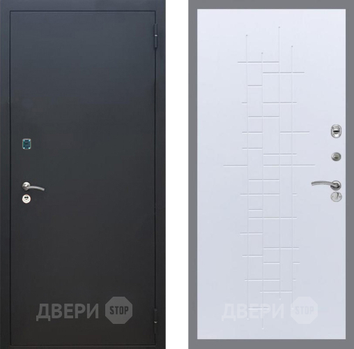 Дверь Рекс (REX) 1A Черный Муар FL-289 Белый ясень в Дмитрове