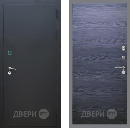 Дверь Рекс (REX) 1A Черный Муар GL Дуб тангенальный черный в Дмитрове