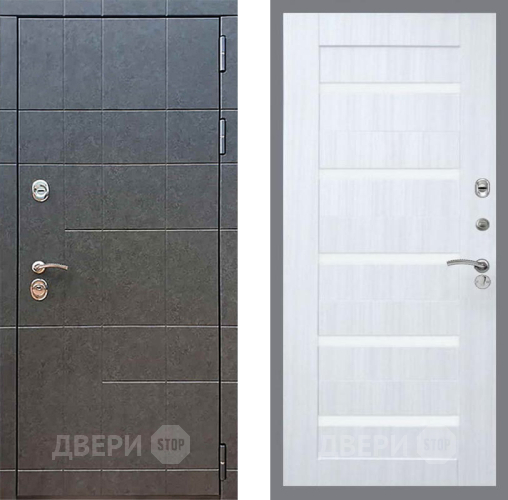 Дверь Рекс (REX) 21 СБ-14 стекло белое Сандал белый в Дмитрове