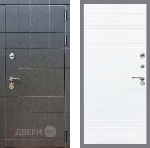 Входная металлическая Дверь Рекс (REX) 21 Line Силк Сноу в Дмитрове