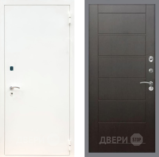 Входная металлическая Дверь Рекс (REX) 1А Белая шагрень Сити Венге в Дмитрове