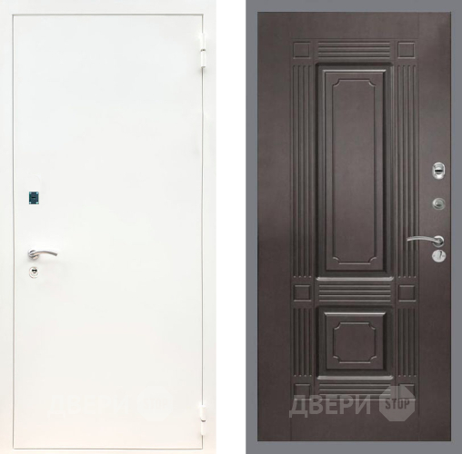 Входная металлическая Дверь Рекс (REX) 1А Белая шагрень FL-2 Венге в Дмитрове