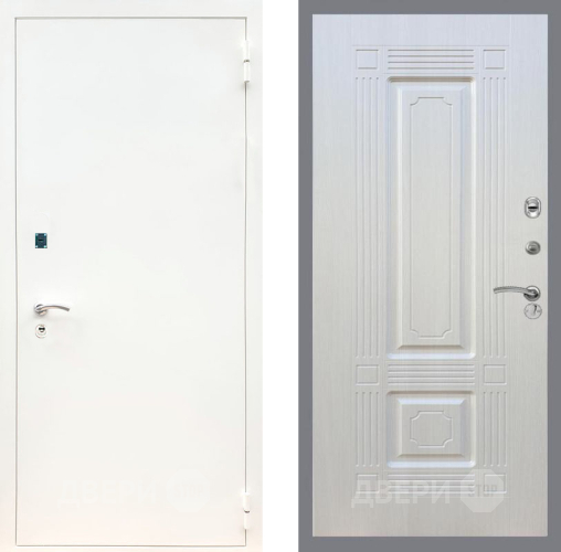 Входная металлическая Дверь Рекс (REX) 1А Белая шагрень FL-2 Лиственница беж в Дмитрове