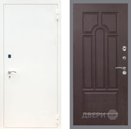 Входная металлическая Дверь Рекс (REX) 1А Белая шагрень FL-58 Венге в Дмитрове
