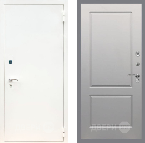 Входная металлическая Дверь Рекс (REX) 1А Белая шагрень FL-117 Грей софт в Дмитрове