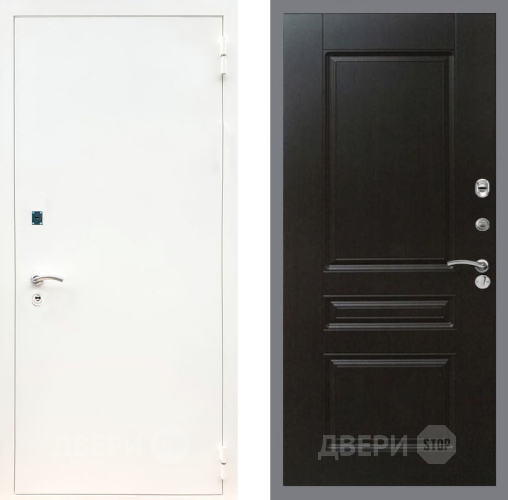 Входная металлическая Дверь Рекс (REX) 1А Белая шагрень FL-243 Венге в Дмитрове