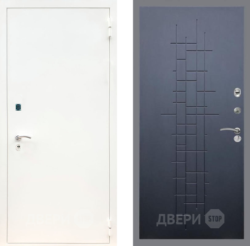 Входная металлическая Дверь Рекс (REX) 1А Белая шагрень FL-289 Ясень черный в Дмитрове