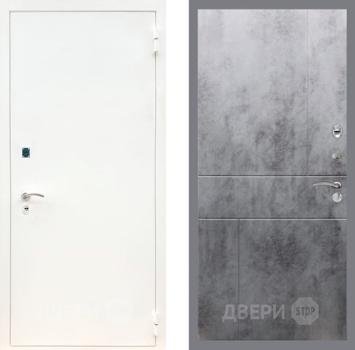 Дверь Рекс (REX) 1А Белая шагрень FL-290 Бетон темный в Дмитрове