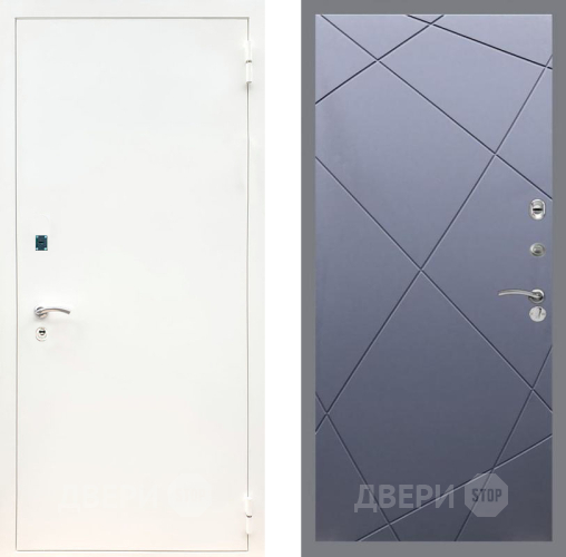 Дверь Рекс (REX) 1А Белая шагрень FL-291 Силк титан в Дмитрове