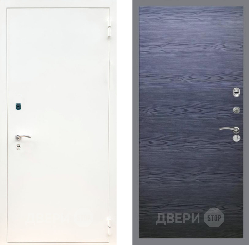 Входная металлическая Дверь Рекс (REX) 1А Белая шагрень GL Дуб тангенальный черный в Дмитрове