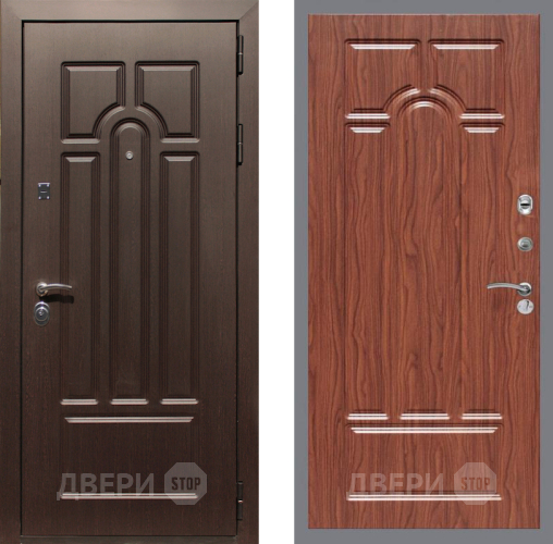 Входная металлическая Дверь Рекс (REX) Эврика FL-58 орех тисненый в Дмитрове