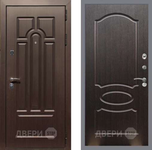 Входная металлическая Дверь Рекс (REX) Эврика FL-128 Венге светлый в Дмитрове