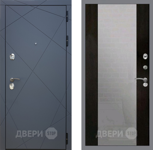 Входная металлическая Дверь Рекс (REX) 13 Силк Титан СБ-16 Зеркало Венге в Дмитрове