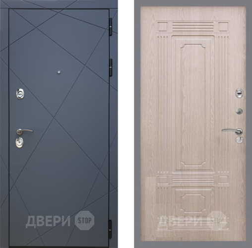 Входная металлическая Дверь Рекс (REX) 13 Силк Титан FL-2 Беленый дуб в Дмитрове