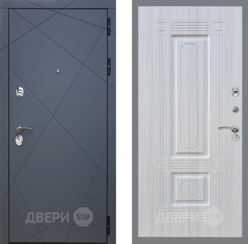 Входная металлическая Дверь Рекс (REX) 13 Силк Титан FL-2 Сандал белый в Дмитрове