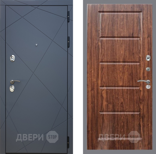 Входная металлическая Дверь Рекс (REX) 13 Силк Титан FL-39 орех тисненый в Дмитрове