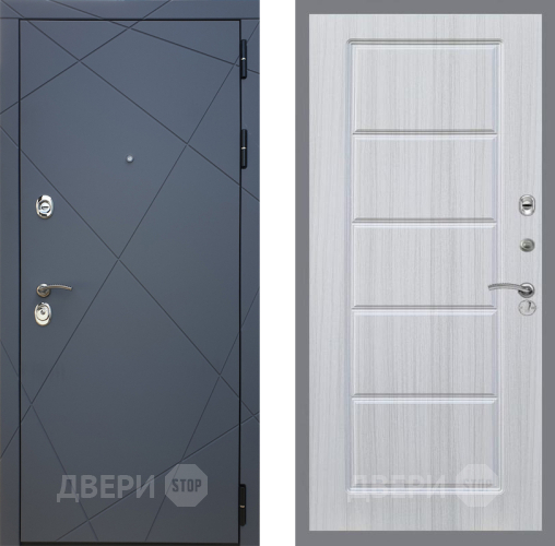 Входная металлическая Дверь Рекс (REX) 13 Силк Титан FL-39 Сандал белый в Дмитрове