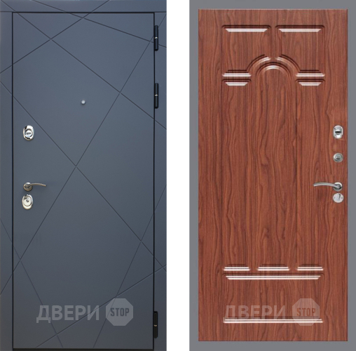 Входная металлическая Дверь Рекс (REX) 13 Силк Титан FL-58 орех тисненый в Дмитрове