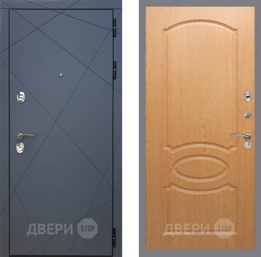 Входная металлическая Дверь Рекс (REX) 13 Силк Титан FL-128 Дуб в Дмитрове