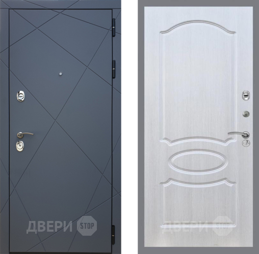 Входная металлическая Дверь Рекс (REX) 13 Силк Титан FL-128 Лиственница беж в Дмитрове