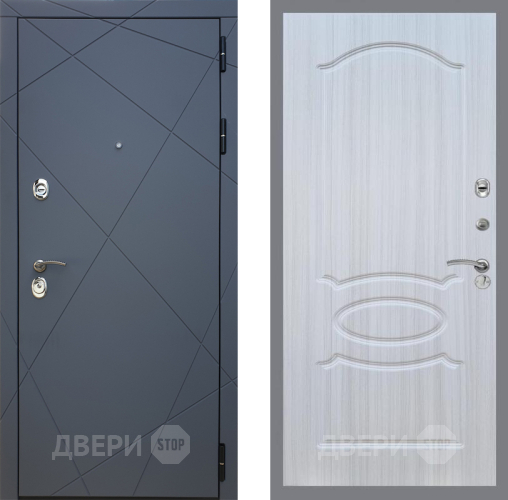 Входная металлическая Дверь Рекс (REX) 13 Силк Титан FL-128 Сандал белый в Дмитрове