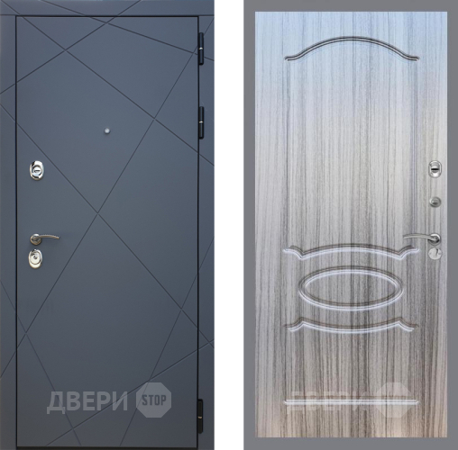 Входная металлическая Дверь Рекс (REX) 13 Силк Титан FL-128 Сандал грей в Дмитрове
