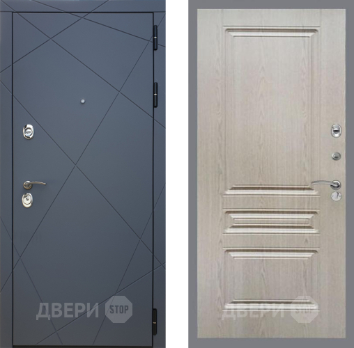 Входная металлическая Дверь Рекс (REX) 13 Силк Титан FL-243 Беленый дуб в Дмитрове