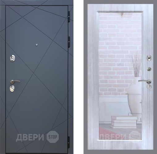 Дверь Рекс (REX) 13 Силк Титан Зеркало Пастораль Сандал белый в Дмитрове