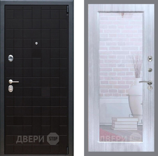 Входная металлическая Дверь Рекс (REX) 12 Зеркало Пастораль Сандал белый в Дмитрове