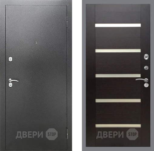 Входная металлическая Дверь Рекс (REX) Сити СБ-14 стекло белое венге поперечный в Дмитрове