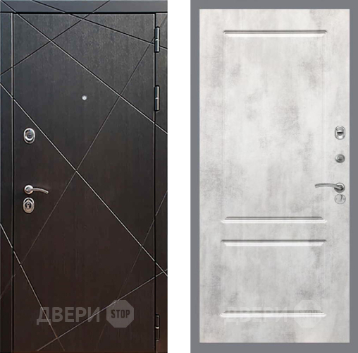 Входная металлическая Дверь Рекс (REX) 13 Венге FL-117 Бетон светлый в Дмитрове