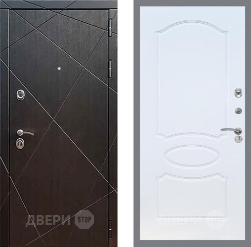 Входная металлическая Дверь Рекс (REX) 13 Венге FL-128 Белый ясень в Дмитрове