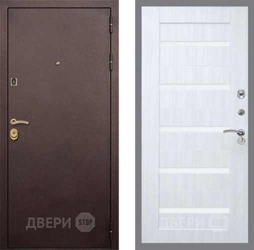 Дверь Рекс (REX) Лайт 3К СБ-14 стекло белое Сандал белый в Дмитрове