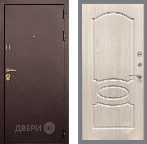 Входная металлическая Дверь Рекс (REX) Лайт 3К FL-128 Беленый дуб в Дмитрове