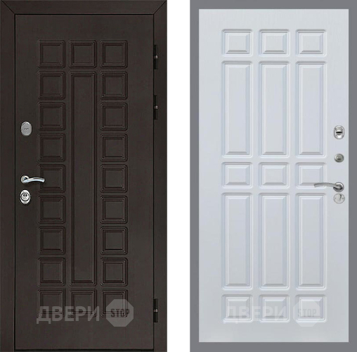 Входная металлическая Дверь Рекс (REX) Сенатор 3К FL-33 Белый ясень в Дмитрове