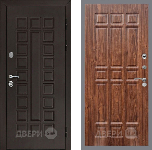 Входная металлическая Дверь Рекс (REX) Сенатор 3К FL-33 орех тисненый в Дмитрове