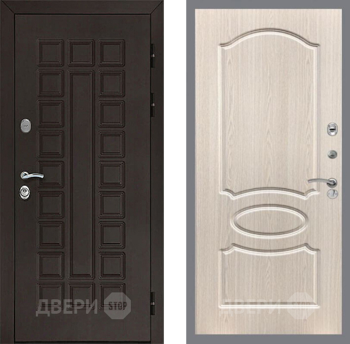 Входная металлическая Дверь Рекс (REX) Сенатор 3К FL-128 Беленый дуб в Дмитрове