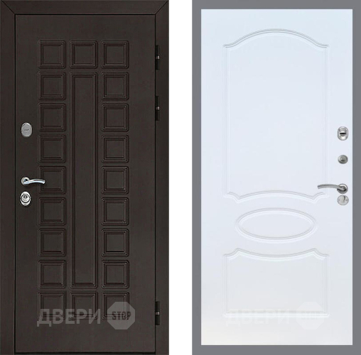 Входная металлическая Дверь Рекс (REX) Сенатор 3К FL-128 Белый ясень в Дмитрове