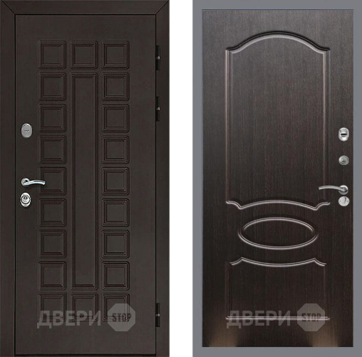 Входная металлическая Дверь Рекс (REX) Сенатор 3К FL-128 Венге светлый в Дмитрове