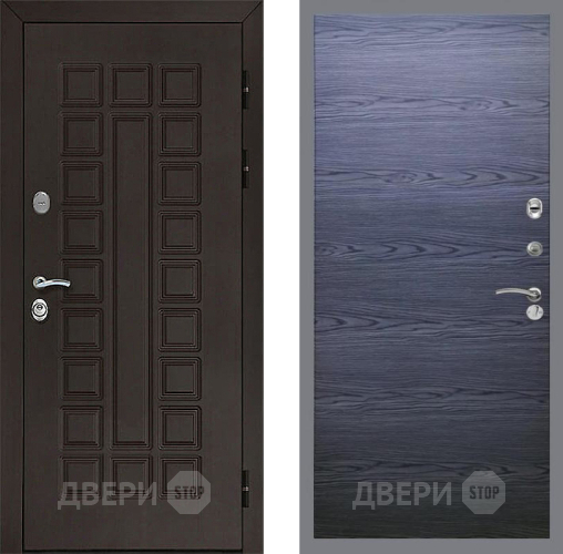 Входная металлическая Дверь Рекс (REX) Сенатор 3К GL Дуб тангенальный черный в Дмитрове