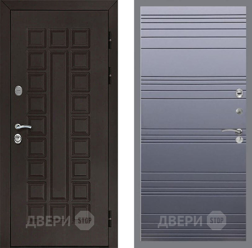 Дверь Рекс (REX) Сенатор 3К Line Силк титан в Дмитрове
