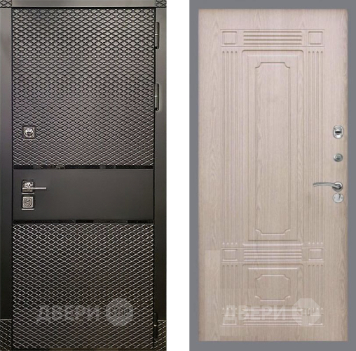 Входная металлическая Дверь Рекс (REX) 15 Черный Кварц FL-2 Беленый дуб в Дмитрове