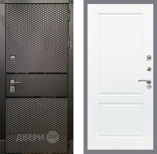 Входная металлическая Дверь Рекс (REX) 15 Черный Кварц FL-117 Силк Сноу в Дмитрове