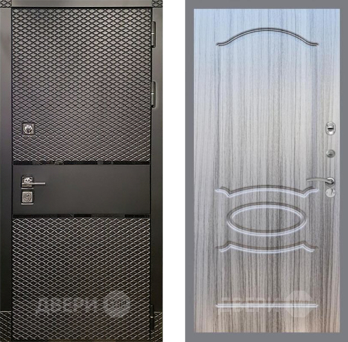Входная металлическая Дверь Рекс (REX) 15 Черный Кварц FL-128 Сандал грей в Дмитрове