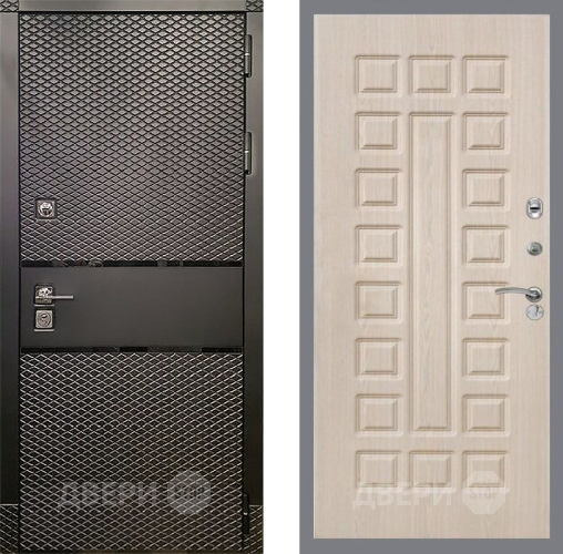 Входная металлическая Дверь Рекс (REX) 15 Черный Кварц FL-183 Беленый дуб в Дмитрове