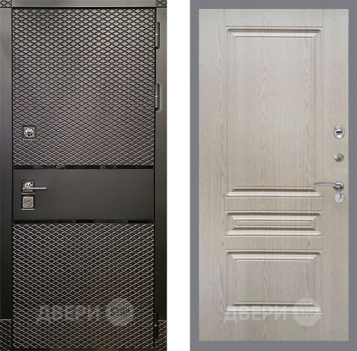 Входная металлическая Дверь Рекс (REX) 15 Черный Кварц FL-243 Беленый дуб в Дмитрове