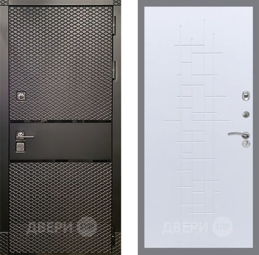 Входная металлическая Дверь Рекс (REX) 15 Черный Кварц FL-289 Белый ясень в Дмитрове