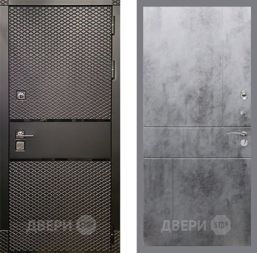 Входная металлическая Дверь Рекс (REX) 15 Черный Кварц FL-290 Бетон темный в Дмитрове