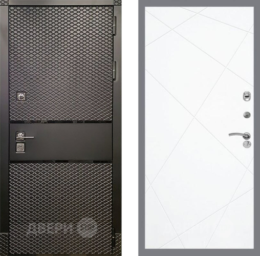 Входная металлическая Дверь Рекс (REX) 15 Черный Кварц FL-291 Силк Сноу в Дмитрове