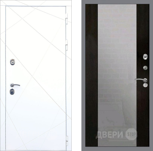 Входная металлическая Дверь Рекс (REX) 13 Силк Сноу СБ-16 Зеркало Венге в Дмитрове